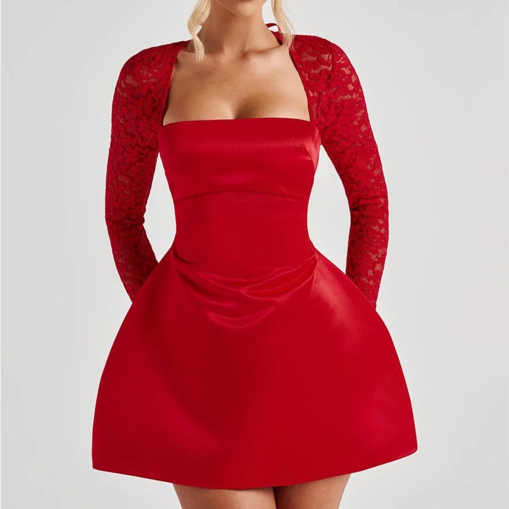 Mini Red Dress - Picture 5 of 8
